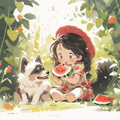 大瓜吃瓜动漫头像可爱,萌动动漫头像，可爱来袭！